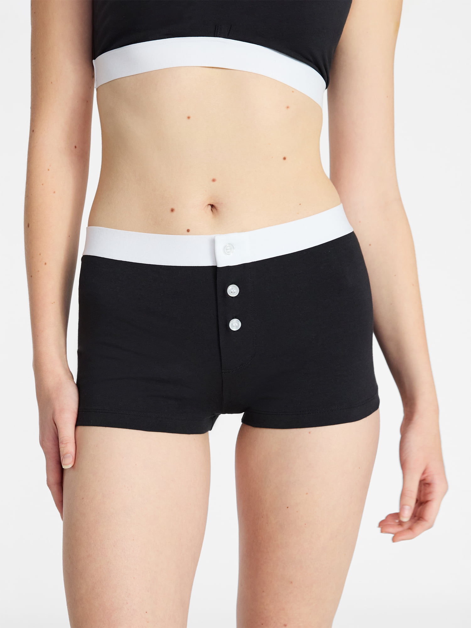 No Boundaries Women's Cotton Jersey Boyshort Panties, Sizes XS-XXXL