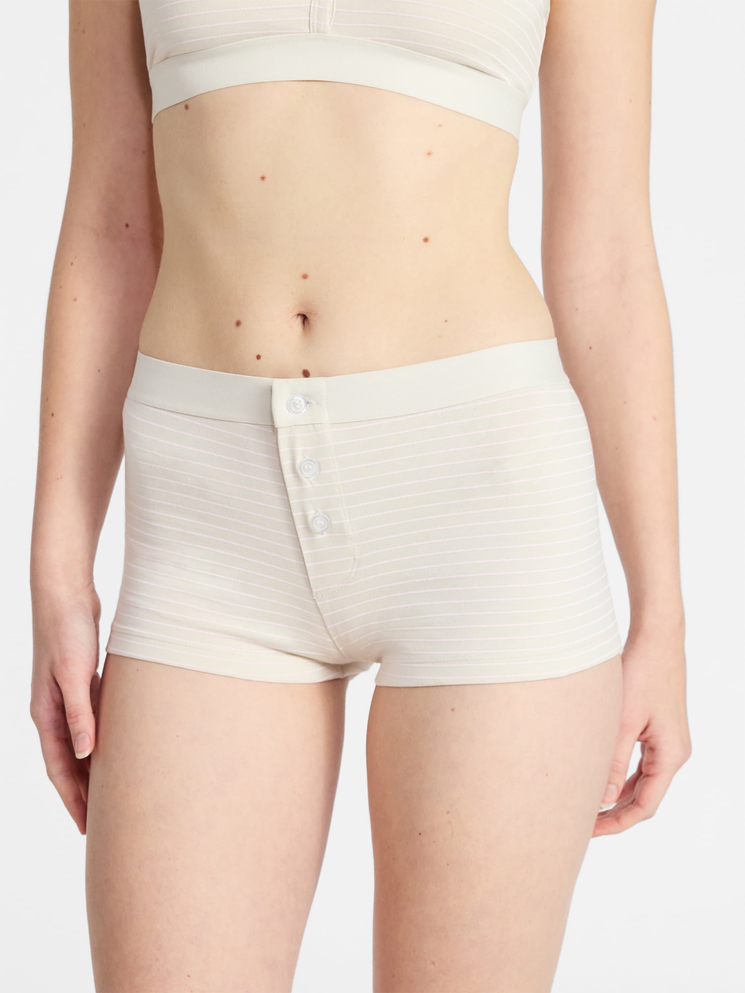 No Boundaries Women's Cotton Jersey Boyshort Panties, Sizes XS-XXXL