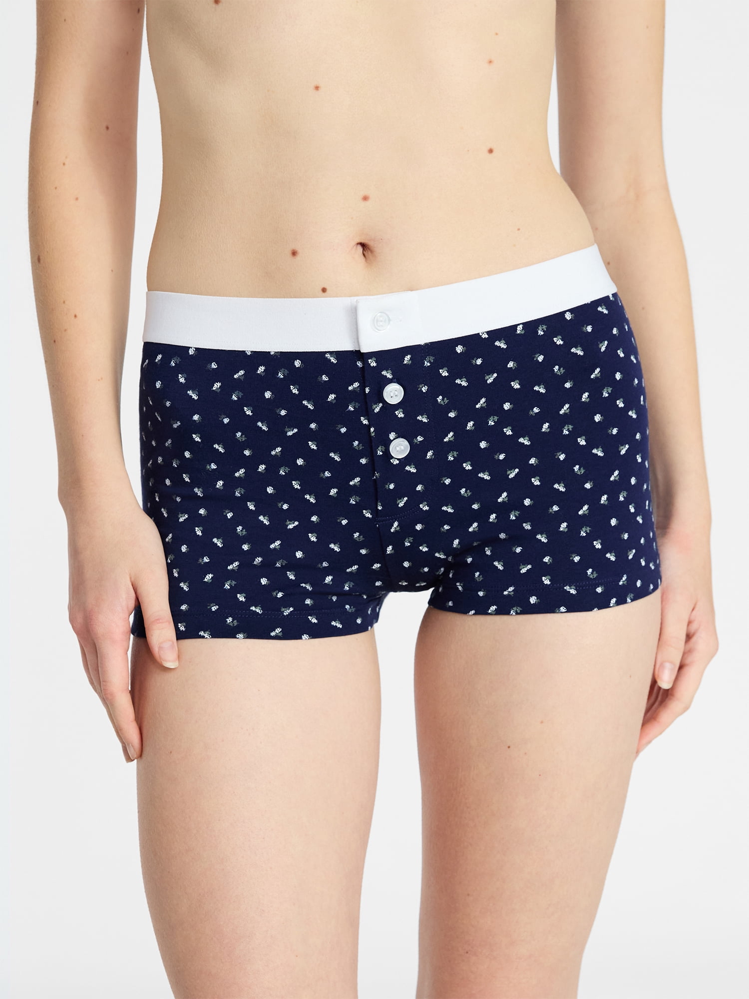 No Boundaries Women's Cotton Jersey Boyshort Panties, Sizes XS-XXXL