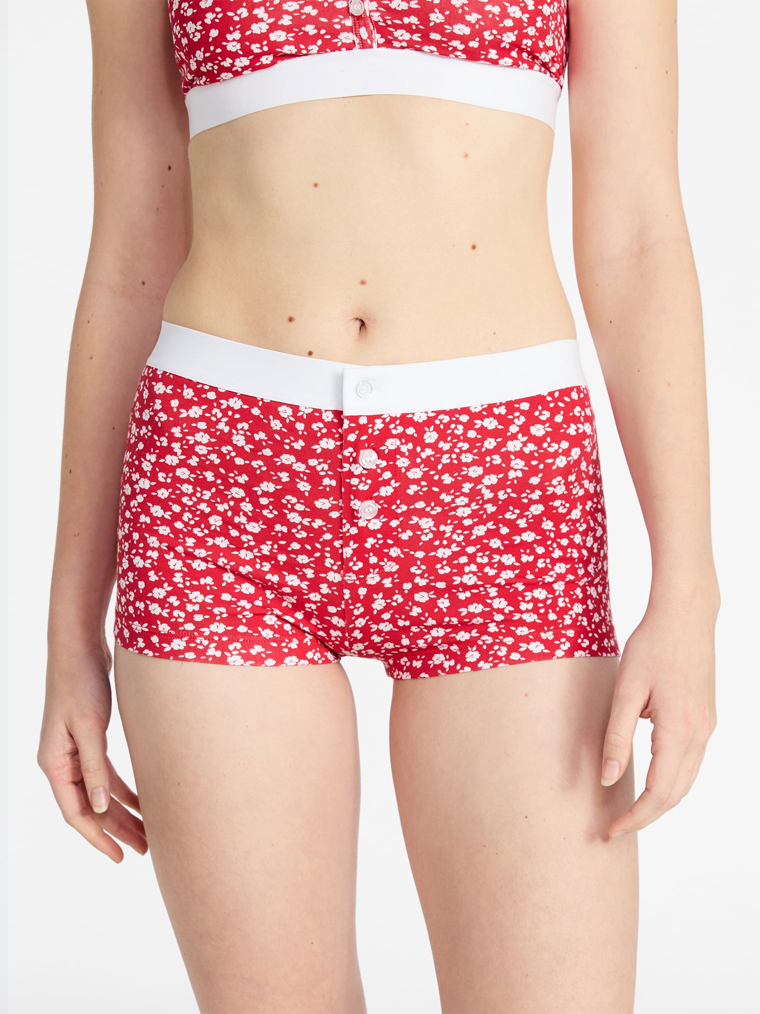 No Boundaries Women's Cotton Jersey Boyshort Panties, Sizes XS-XXXL