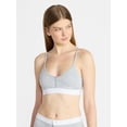 thumbnail image 1 of No Boundaries Women's Cotton Jersey Triangle Bralette w/Buttons Sizes XS-XXXL, 1 of 5