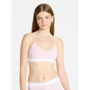 No Boundaries Womens Cotton Jersey Triangle Bralette w/Buttons Sizes XS-L
