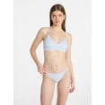 thumbnail image 1 of No Boundaries Cotton Pointelle Bralette and Thong Set, 2-Piece, Sizes XS-XXXL, 1 of 5