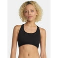 thumbnail image 1 of No Boundaries Cotton Stretch Ribbed Racerback Bralette, Women's XS-3XL, 1 of 3