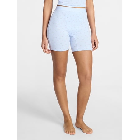 No Boundaries Cotton Stretch Ribbed Boxer Short Panties, Women's XS-XXXL