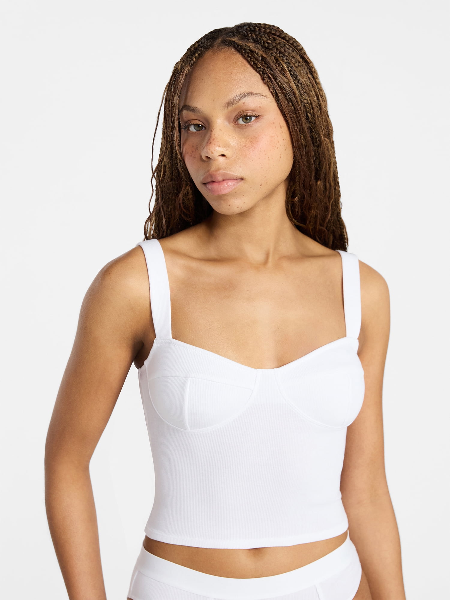 No Boundaries Cotton Rib Corset, Women's XS-XXXL - Walmart.com
