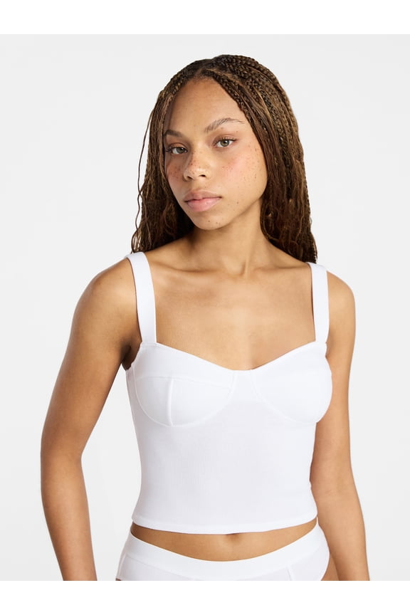 Cotton Rib Corset, Women's XS-XXXL