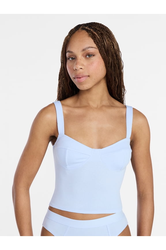 Cotton Rib Corset, Women's XS-XXXL