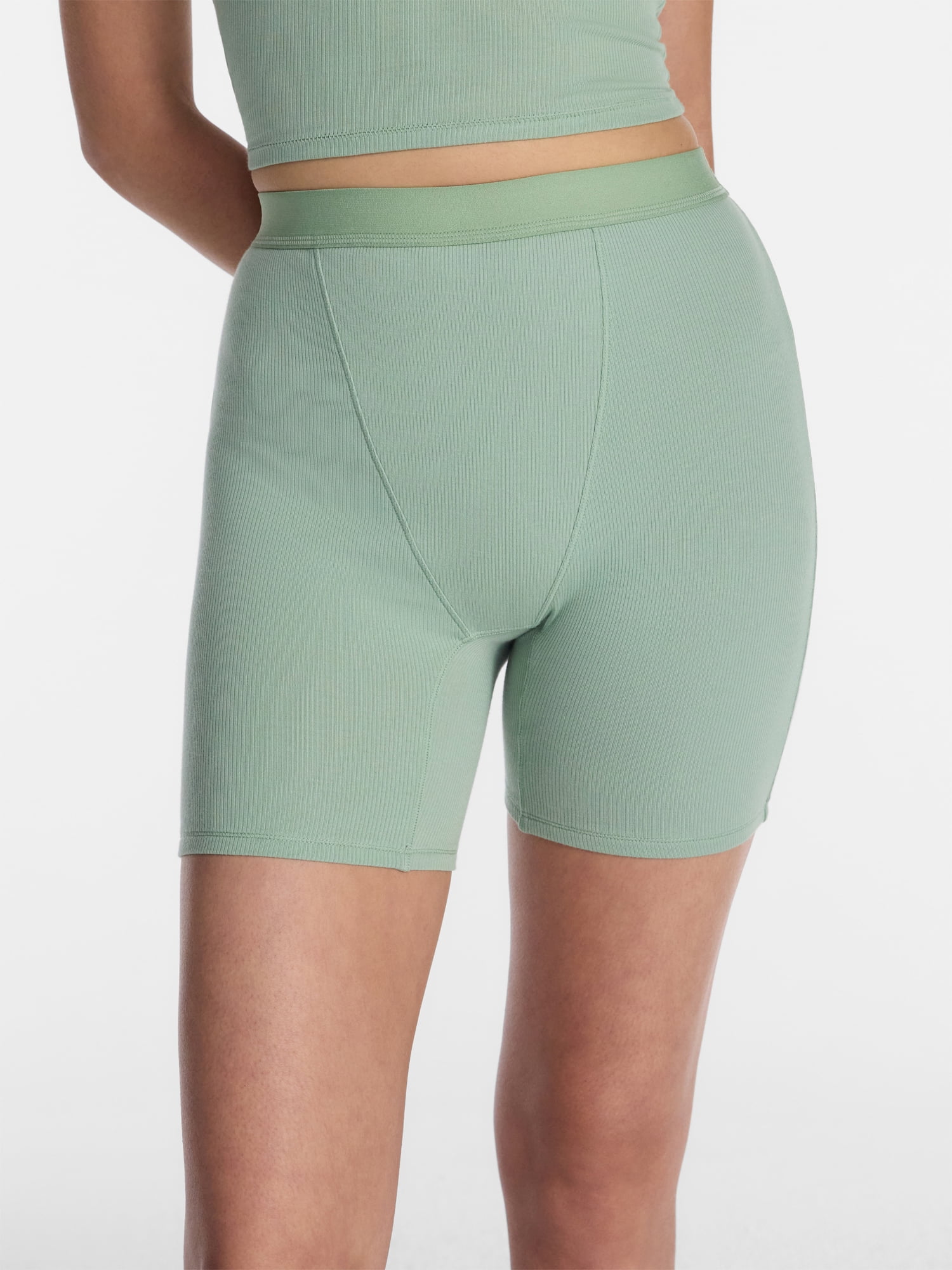No Boundaries Cotton Stretch Ribbed Boxer Shorts, Women's XS-XXXL