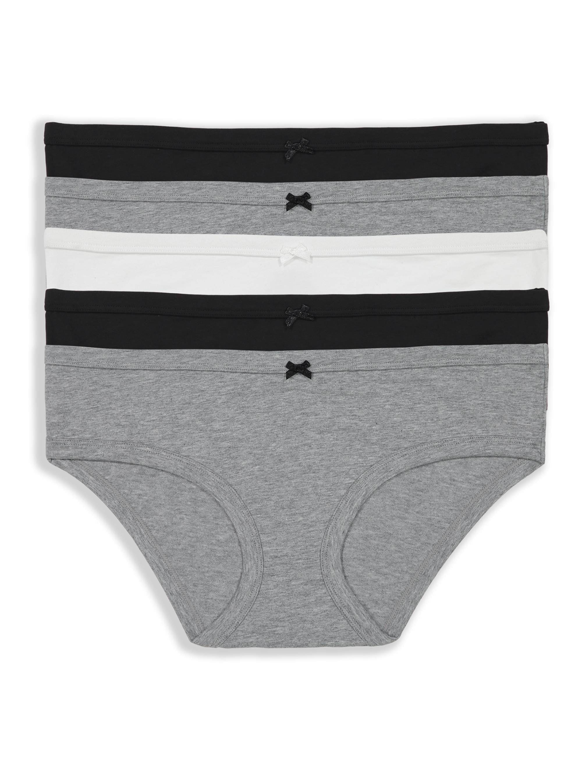 No Boundaries Women's Cotton Spandex Hipster Panties, 5Pack