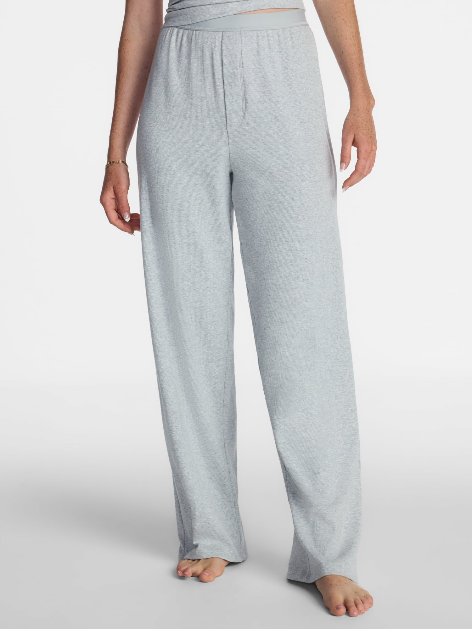 No Boundaries Cotton Stretch Ribbed Boxer Pants, Women's XS-XXXL