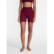 No Boundaries Cotton Stretch Ribbed Boxer Shorts, Women's XS-XXXL