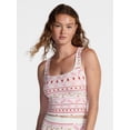 thumbnail image 1 of No Boundaries Cotton Stretch Ribbed Cropped Tank Top, Women's XS-XXXL, 1 of 5