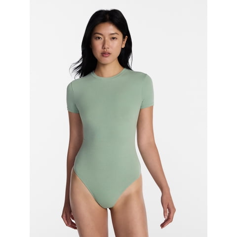 Cotton Stretch Jersey T-Shirt Bodysuit, Women’s XS-3XL