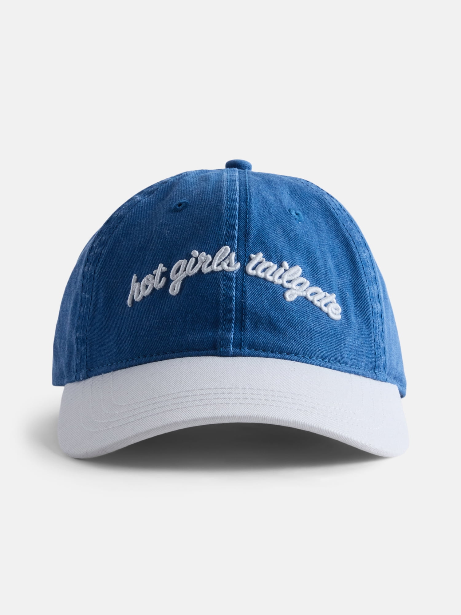 No Boundaries Women's Cotton Twill Game Day Baseball Hat, Blue