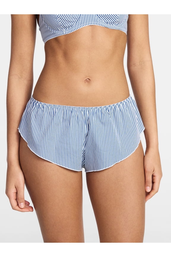 Woven Cotton Flutter Short Panties, Women's XS-XXXL