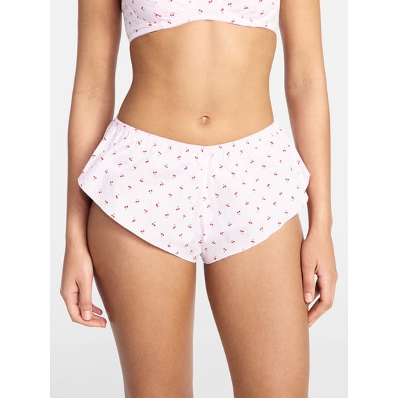 No Boundaries Woven Cotton Flutter Short Panties, Women's XS-XXXL