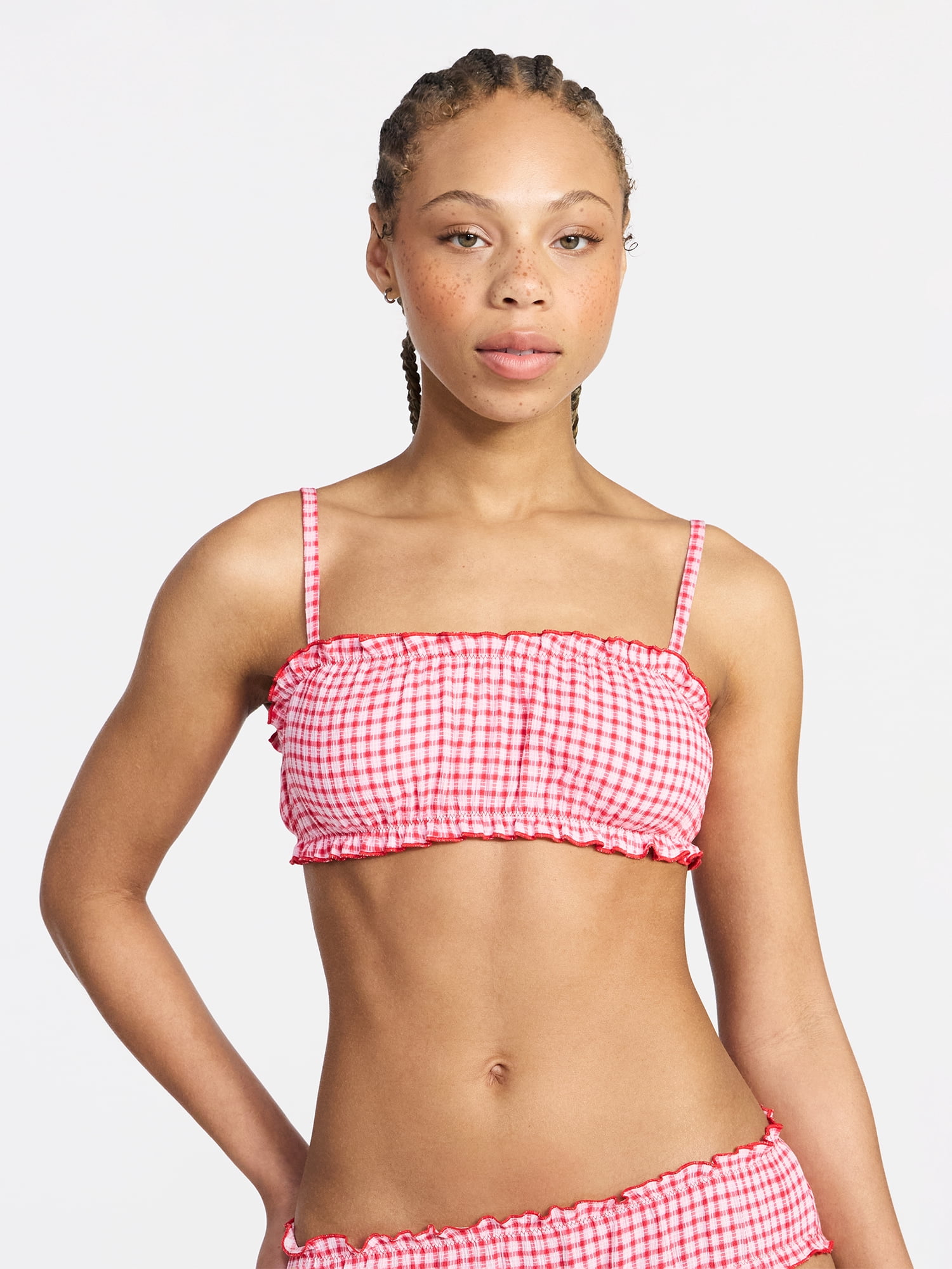 No Boundaries Ruched Woven Bralette, Women's XS-XXXL