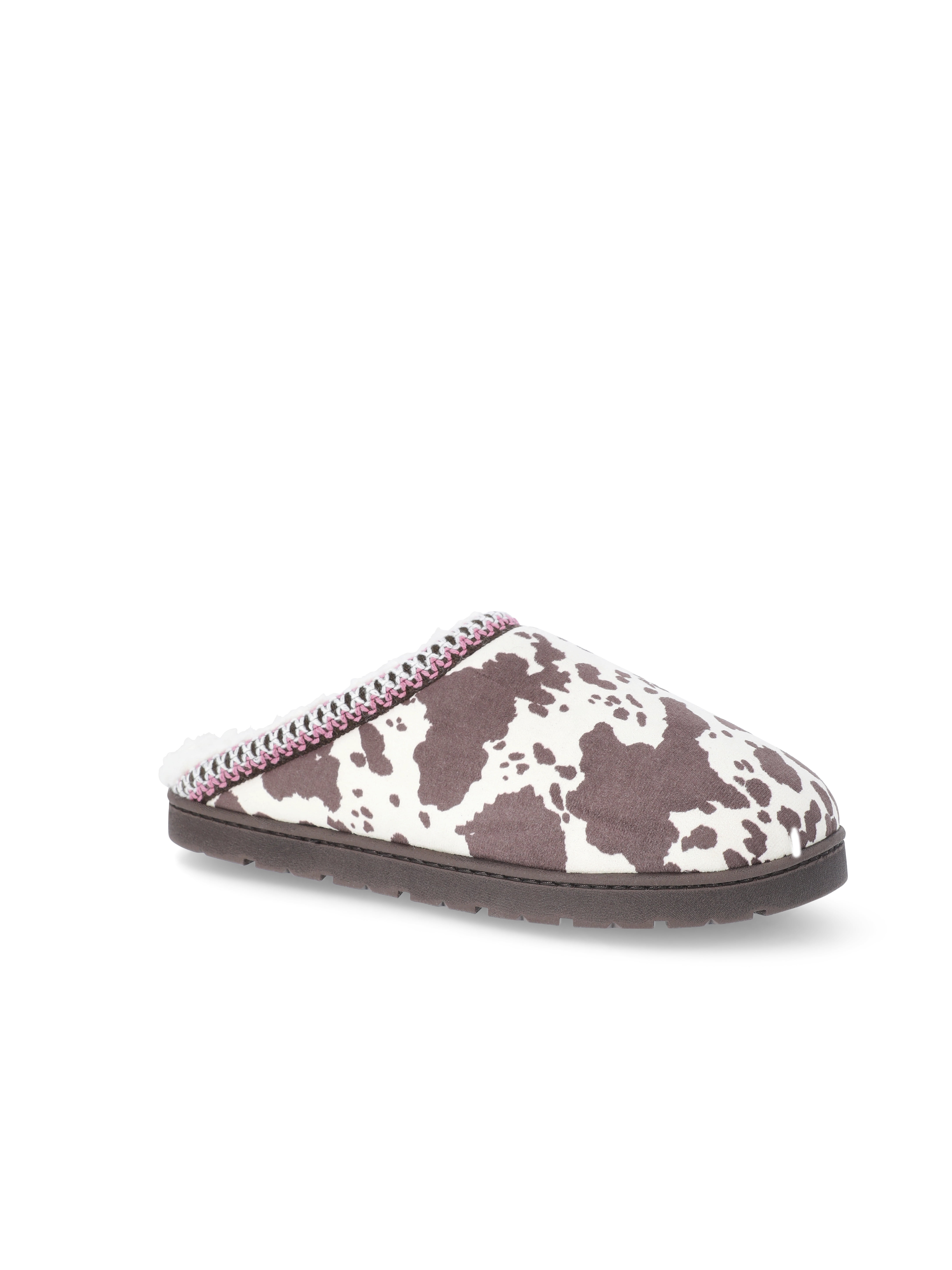 No Boundaries Women's Cow Print Clog Slippers