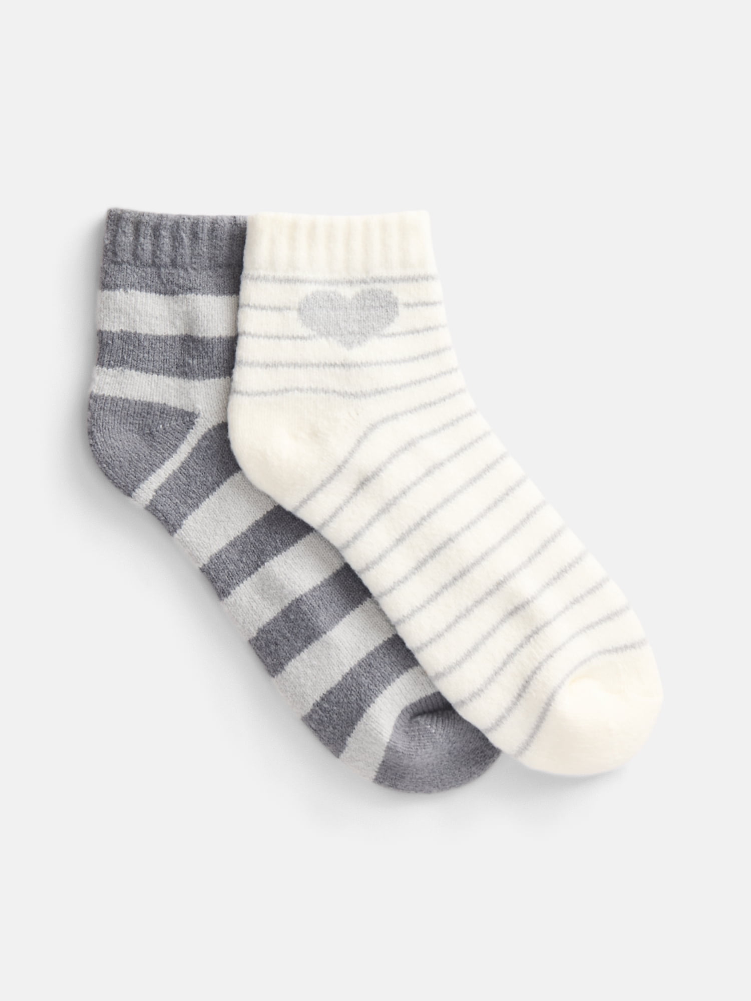 No Boundaries Women's Cozy Ankle Socks, 2 Pack, Shoe Sizes 4-10