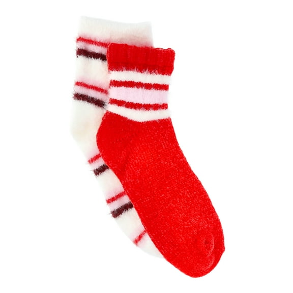 No Boundaries Cozy Socks, 2-Pack, Women's, Sizes 4-10