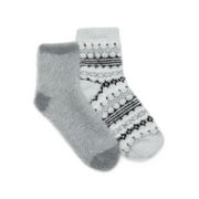 NO BOUNDARIES Cozy Socks, 2-Pack, Women's, Sizes 4-10