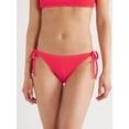 thumbnail image 1 of No Boundaries Women's Crinkle Side Tie Bikini Bottom, Sizes XXS-XXL, 1 of 5