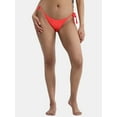 thumbnail image 1 of No Boundaries Women's Crinkle Side Tie Bikini Bottom, Sizes XXS-XXL, 1 of 5