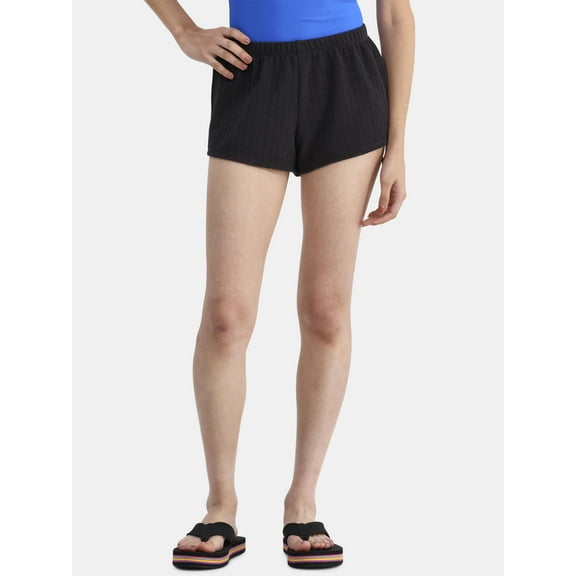 No Boundaries Women's Crinkle Swim Coverup Shorts, Sizes XXS-XXL