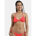 thumbnail image 1 of No Boundaries Women's Crinkle Triangle Bikini Top, Sizes XXS-XXL, 1 of 5
