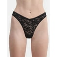 thumbnail image 1 of No Boundaries Women's Crossover Lace Thong Panty, Sizes XS to XXXL, 1 of 4