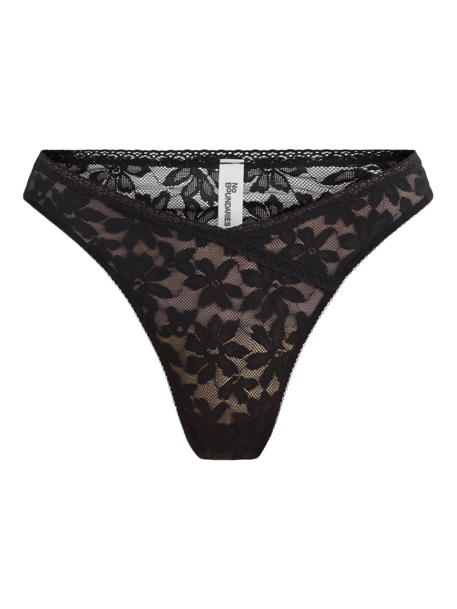 Women's Crossover Lace Thong Panty, Sizes XS to XXXL