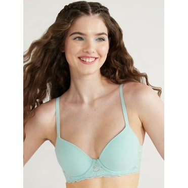 No Boundaries Women's Demi Underwire T-Shirt Bra with Sugarcup, Sizes 34A-40DD