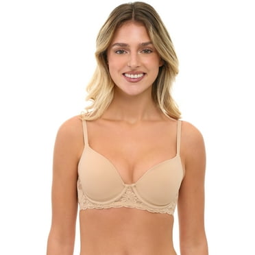 No Boundaries Women's Demi Underwire T-Shirt Bra with Sugarcup, Sizes 34A-40DD