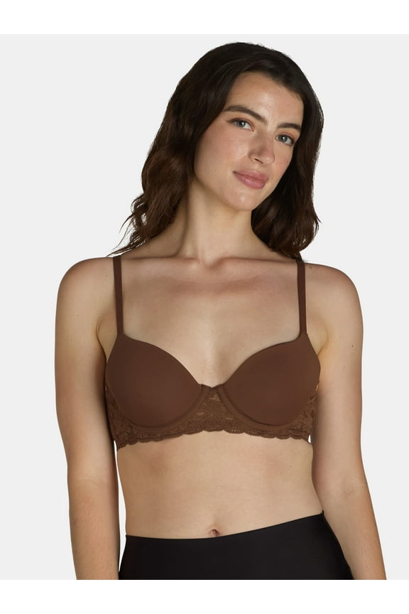 Women's Demi Underwire T-Shirt Bra with Sugarcup, Sizes 34A-40DD