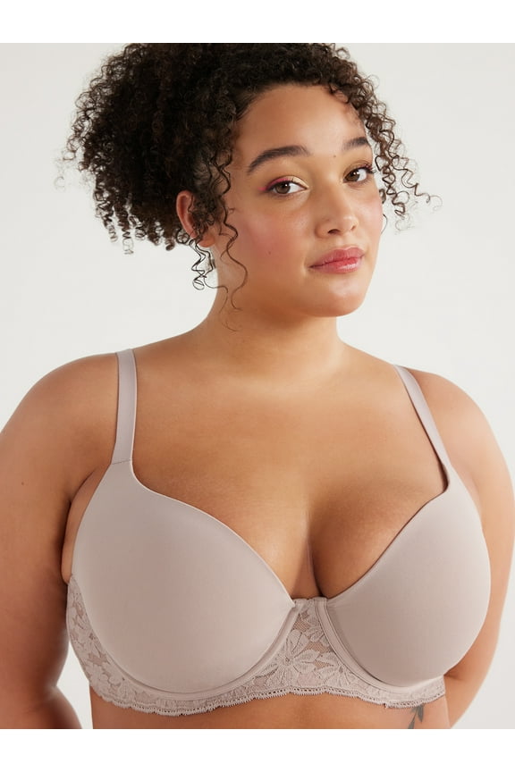 Women's Demi Underwire T-Shirt Bra with Sugarcup, Sizes 34A-40DD