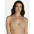 thumbnail image 1 of No Boundaries Women's Demi Underwire T-Shirt Bra with Sugarcup, Sizes 34A-40DD, 1 of 4