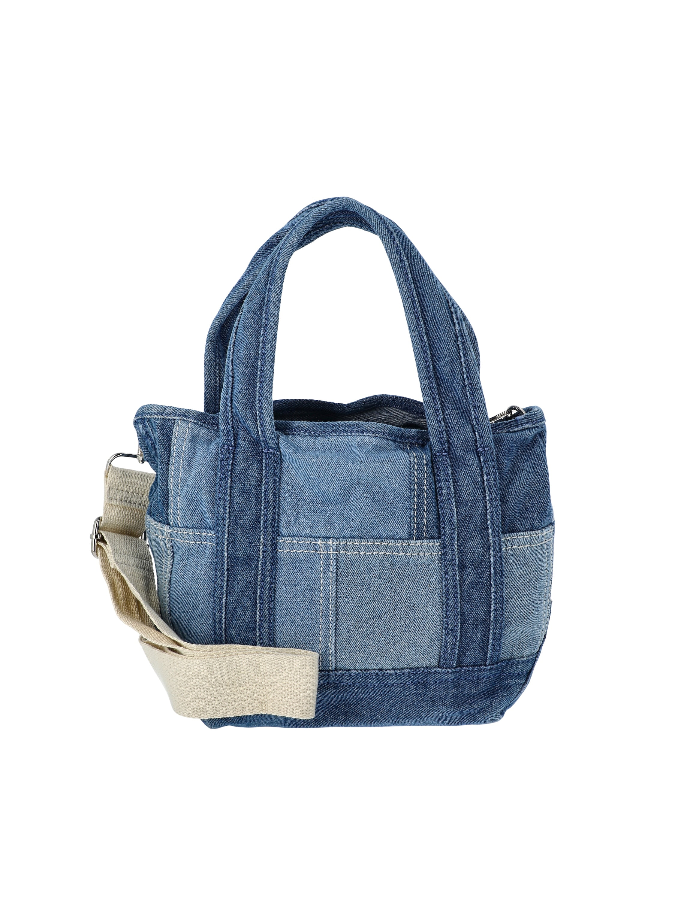 No Boundaries Denim Mini Tote Bag, Women's, Patchwork - Walmart.com