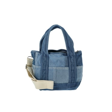 No Boundaries Denim Mini Tote Bag, Women's, Patchwork