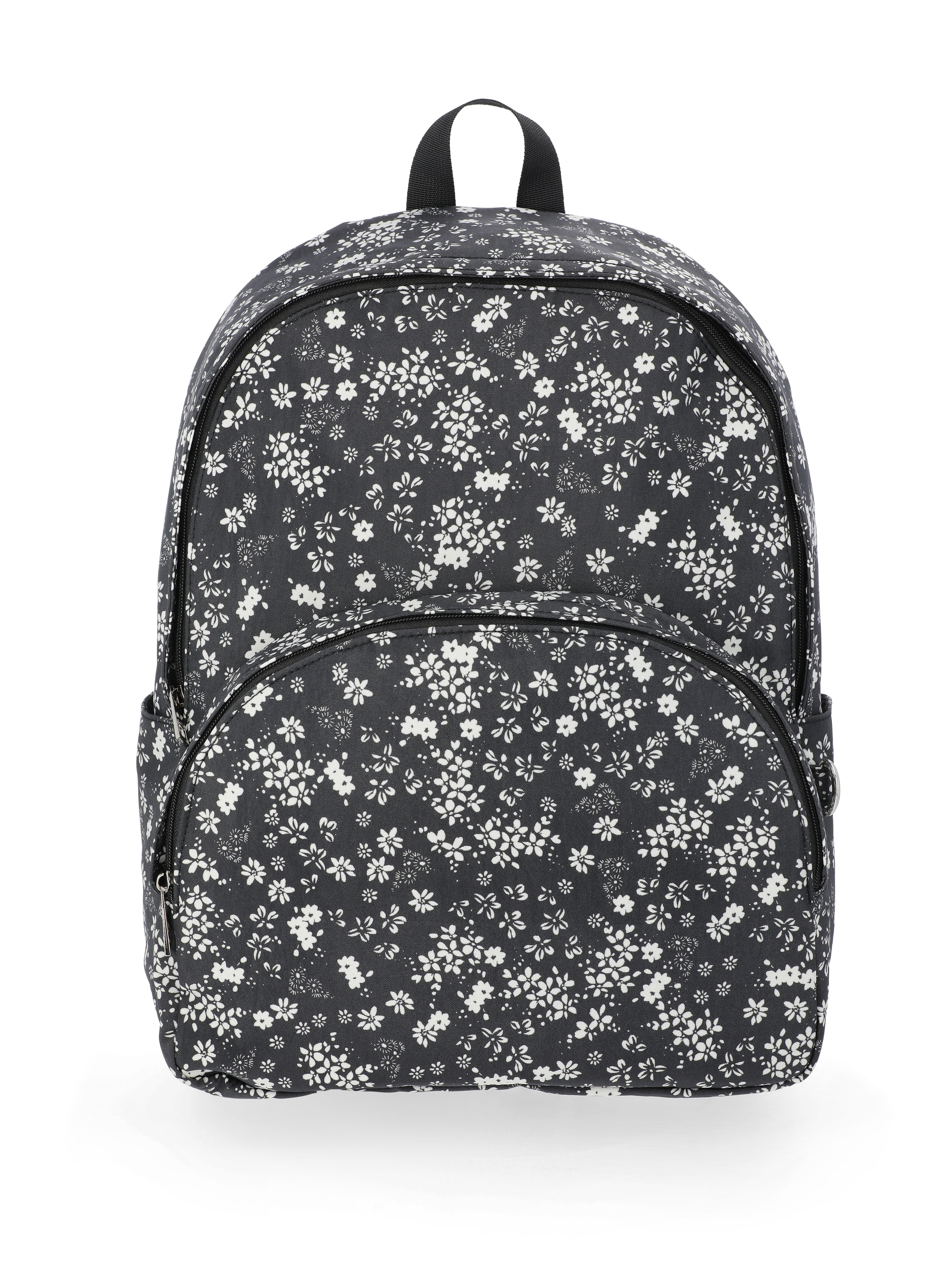 No Boundaries Women's Dome Backpack, Black Floral