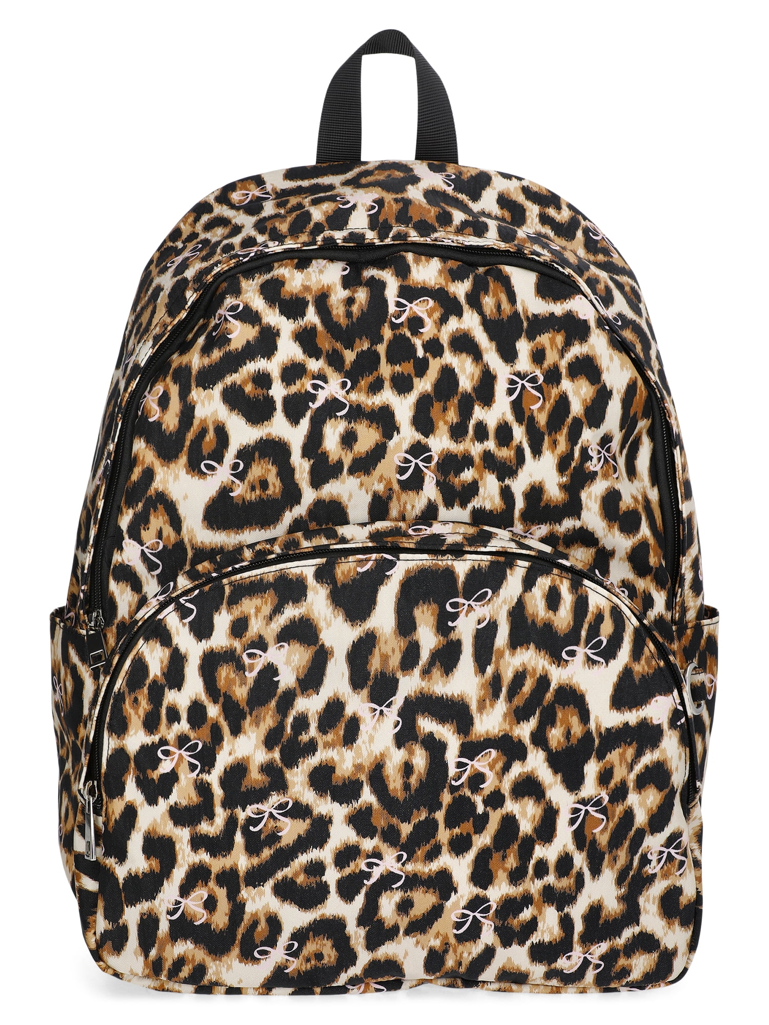 No Boundaries Women's 17" Dome Backpack, Leopard with Bows