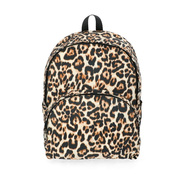 No Boundaries Women's Dome Backpack, Natural Leopard
