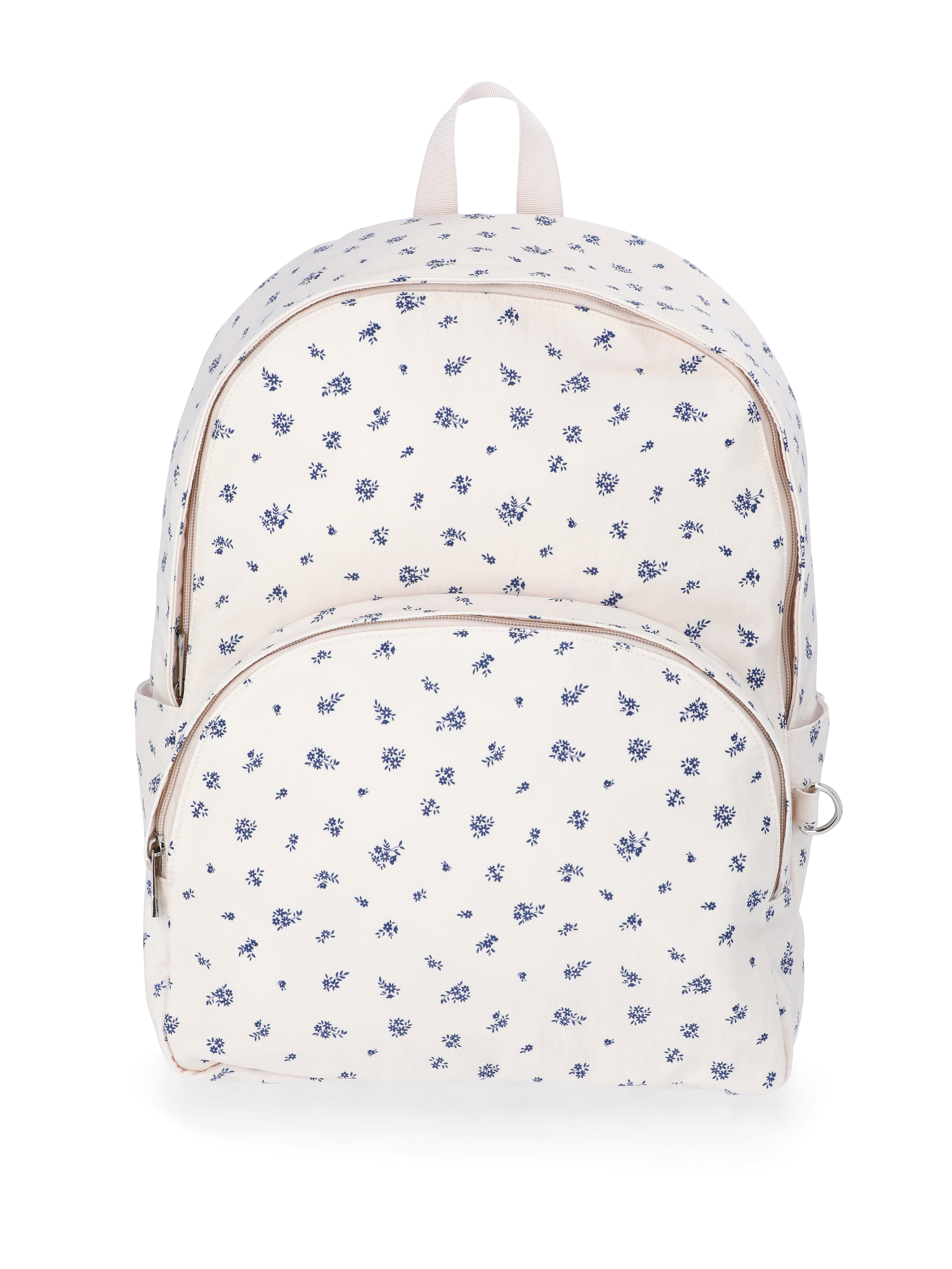 Mochila tipo domo para mujer, floral pequeño blanco roto