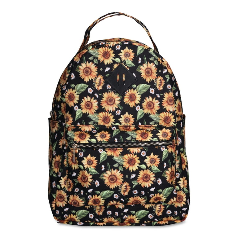 No Boundaries Women s Dome Backpack Sunflower Daisy Walmart