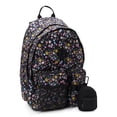 thumbnail image 1 of No Boundaries Women's Dome Multi Pocket 17" Backpack, Black Ditsy Floral, 1 of 6