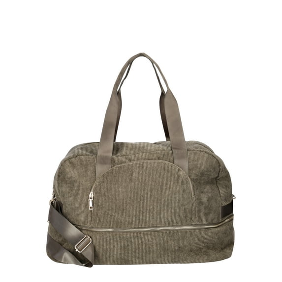 No Boundaries Women's Dome Weekender Bag, Olive Corduroy