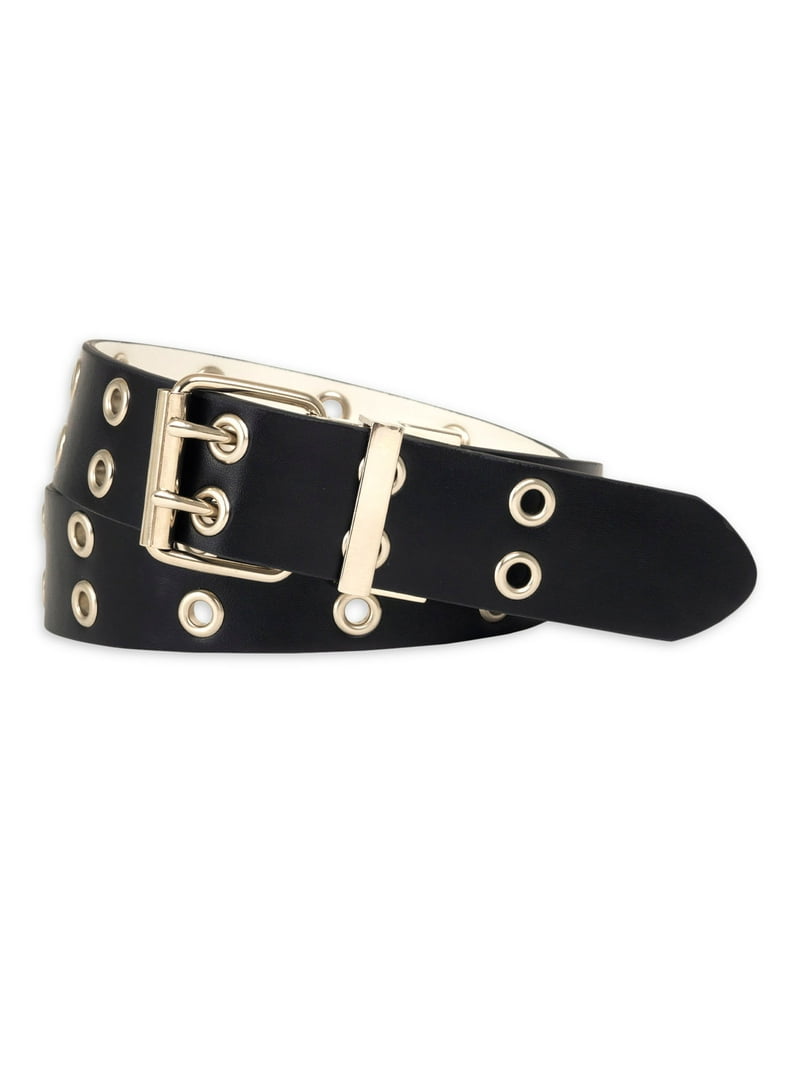 No Boundaries Double Grommet Reversible Belt for Women Black  display picture 2