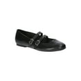 thumbnail image 1 of No Boundaries Faux Leather Mary Jane Flats with Double Straps, Women's, 1 of 5