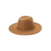 No Boundaries Women's Embroidered Fedora Hat Medium Brown