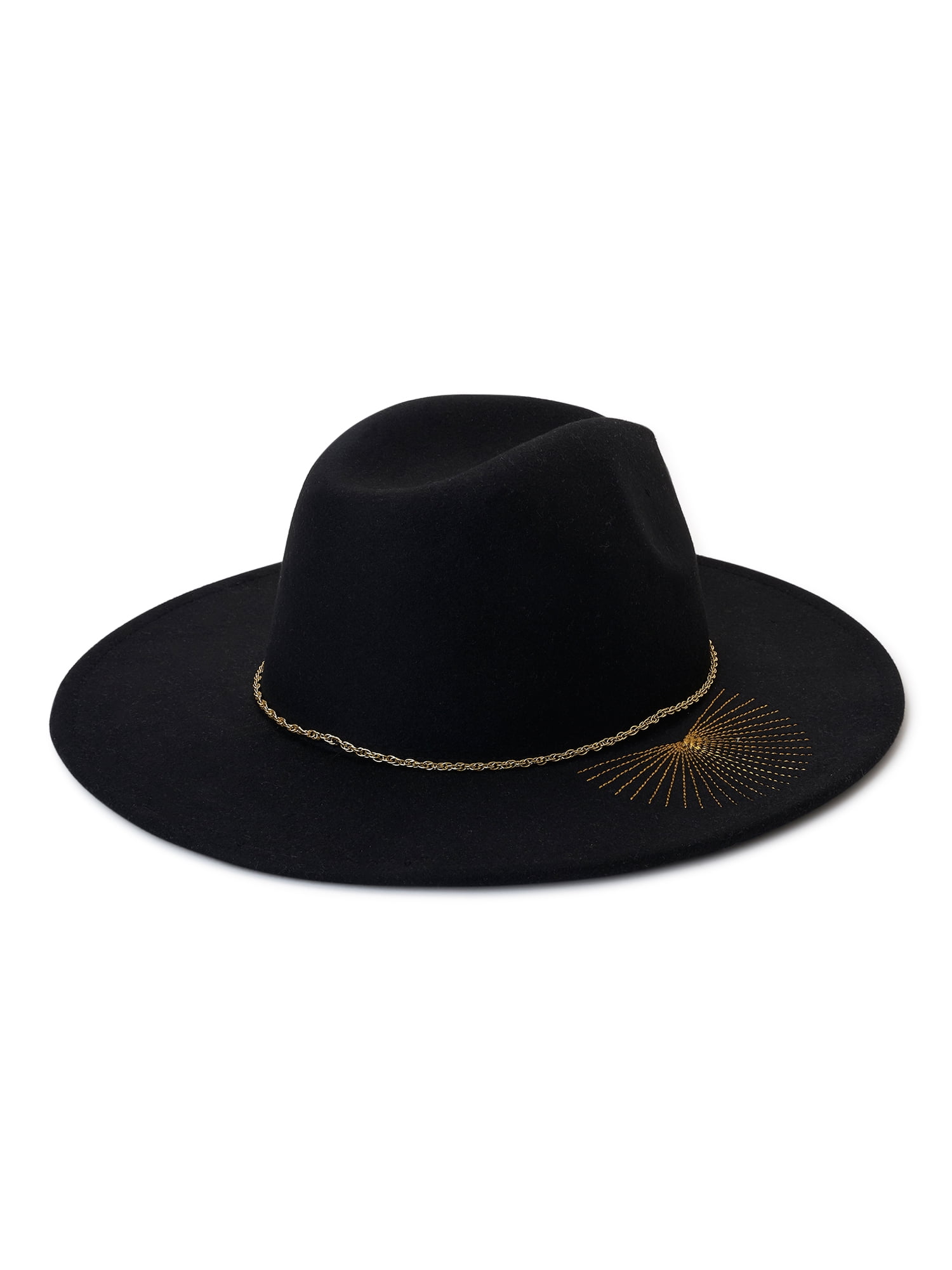 No Boundaries Women's Embroidered Fedora Hat